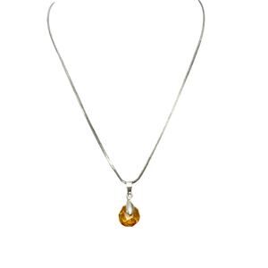 Baltic Amber Necklace Dainty Pendant